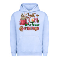Pigment Grape Ice Pink Just a girl who loves Christmas Urban Hoodie - NancyCooperArtShop