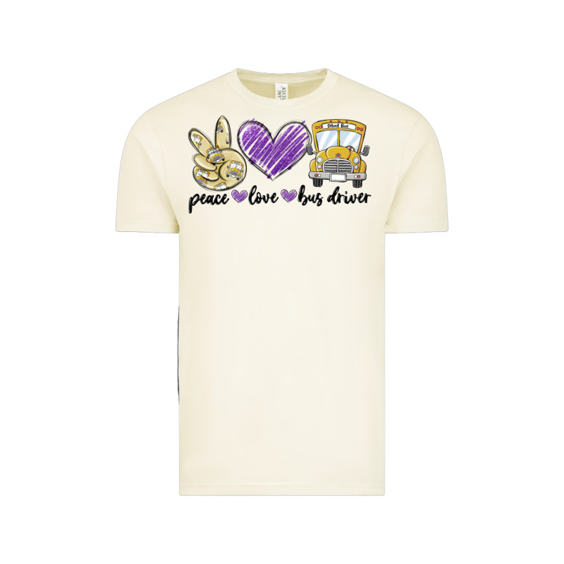 Peace Love Bus Driver Vintage Tee by MaliasSmallBusiness | Teevron