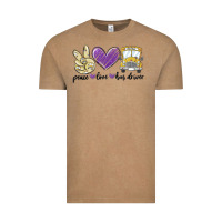 Vintage Coffee peace love bus driver Vintage Tee - MaliasSmallBusiness