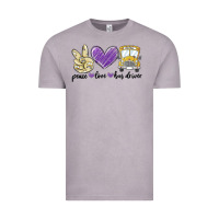 Vintage Zinc peace love bus driver Vintage Tee - MaliasSmallBusiness