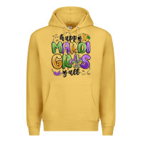 Antique Gold happy mardi gras y'all Premium Hoodie - MaliasSmallBusiness