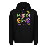 Black happy mardi gras y'all Premium Hoodie - MaliasSmallBusiness