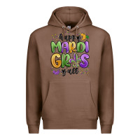 Chestnut happy mardi gras y'all Premium Hoodie - MaliasSmallBusiness