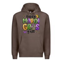 Coffee happy mardi gras y'all Premium Hoodie - MaliasSmallBusiness