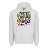 Dove Grey happy mardi gras y'all Premium Hoodie - MaliasSmallBusiness