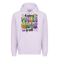 Lilac happy mardi gras y'all Premium Hoodie - MaliasSmallBusiness