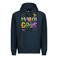 Navy happy mardi gras y'all Premium Hoodie - MaliasSmallBusiness