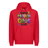 Red happy mardi gras y'all Premium Hoodie - MaliasSmallBusiness