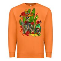 Carrot skeleton with sombrero and tequila Premium Sweatshirt - AdoDesignShop