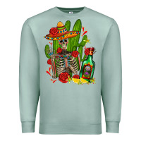 Seafoam skeleton with sombrero and tequila Premium Sweatshirt - AdoDesignShop
