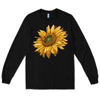 Black sunflower Long Sleeve Tee - RanaPortraitStore