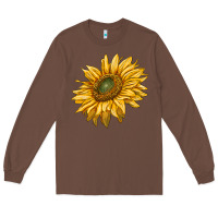 Chestnut sunflower Long Sleeve Tee - RanaPortraitStore