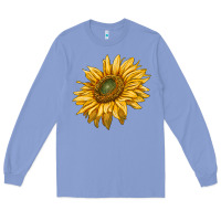 Colony Blue sunflower Long Sleeve Tee - RanaPortraitStore