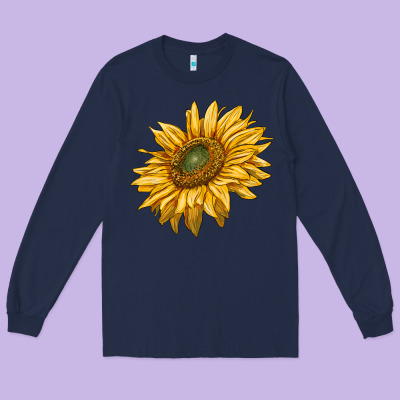 Sunflower Long Sleeve Tee Designed By Ranaportraitstore