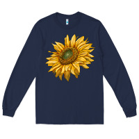 Navy sunflower Long Sleeve Tee - RanaPortraitStore