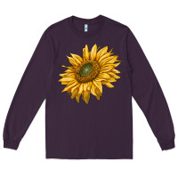 Plum sunflower Long Sleeve Tee - RanaPortraitStore