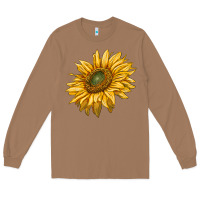 Toasted Coconut sunflower Long Sleeve Tee - RanaPortraitStore