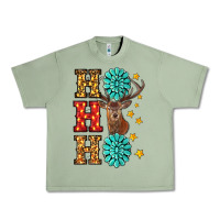 Oil Green Gemstone And Reindeer Christmas Ho Ho Ho Urban Heavy Tee - RanaPortraitStore