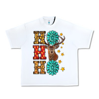 White Gemstone And Reindeer Christmas Ho Ho Ho Urban Heavy Tee - RanaPortraitStore