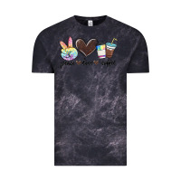 Cloud Black peace love coffee Vintage Tee - MaliasSmallBusiness