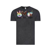 Vintage Black peace love coffee Vintage Tee - MaliasSmallBusiness