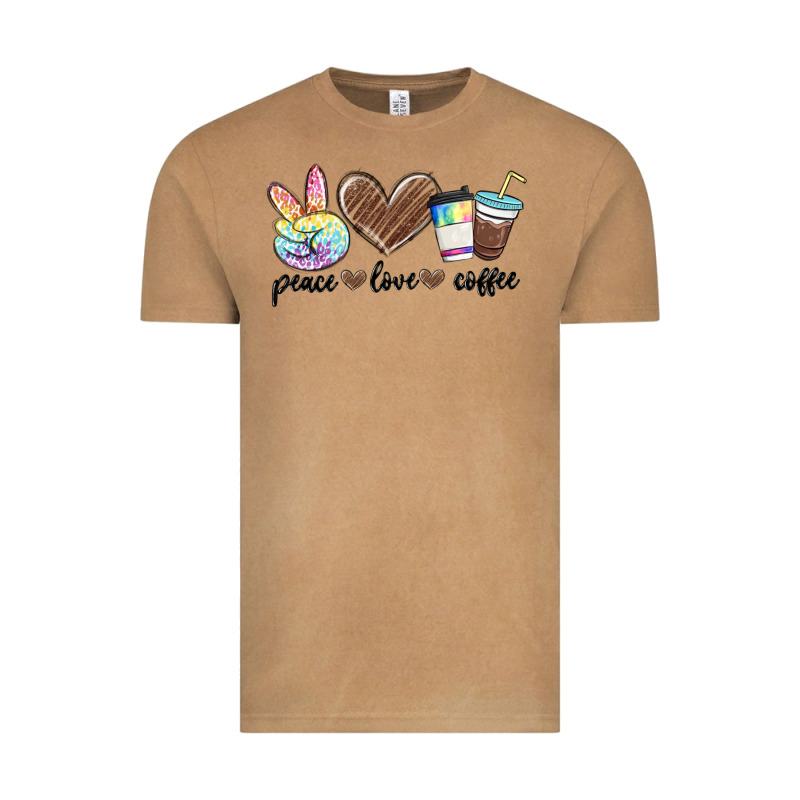 Peace Love Coffee Vintage Tee by MaliasSmallBusiness | Teevron