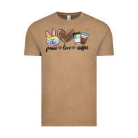 Vintage Coffee peace love coffee Vintage Tee - MaliasSmallBusiness