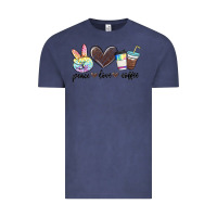 Vintage Denim peace love coffee Vintage Tee - MaliasSmallBusiness