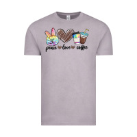 Vintage Zinc peace love coffee Vintage Tee - MaliasSmallBusiness