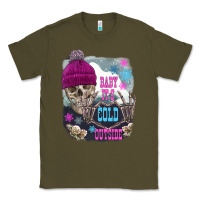 Army Green skeleton baby it's cold outside Classic Tee - FaDigitalArtStudio