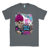 Charcoal Heather skeleton baby it's cold outside Classic Tee - FaDigitalArtStudio