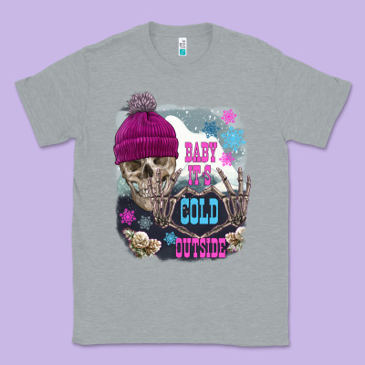 Skeleton Baby It's Cold Outside Classic Tee Designed By Fadigitalartstudio