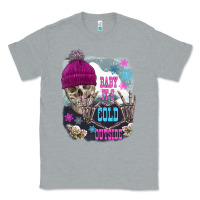 Heather Grey skeleton baby it's cold outside Classic Tee - FaDigitalArtStudio