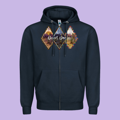 Desert Darlin Zipper Hoodie Designed By Sublimationcraftshop