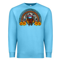 Ocean Blue saddle sunflower horseshoe rainbow Premium Sweatshirt - Artiststas