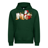 Forest Green Christmas Milk and Cookie Latte Coffee Cups Urban Hoodie - MaliasSmallBusiness