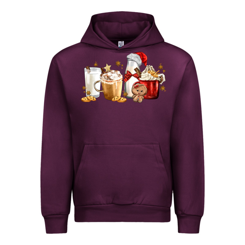 Christmas Milk And Cookie Latte Coffee Cups Urban Hoodie by MaliasSmallBusiness | Teevron