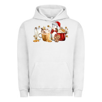 Pigment Lunar Rock Christmas Milk and Cookie Latte Coffee Cups Urban Hoodie - MaliasSmallBusiness