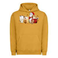 Pigment Peanut Butter Christmas Milk and Cookie Latte Coffee Cups Urban Hoodie - MaliasSmallBusiness