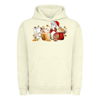 Pigment Pistachio Christmas Milk and Cookie Latte Coffee Cups Urban Hoodie - MaliasSmallBusiness