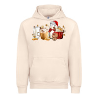 Sandshell Christmas Milk and Cookie Latte Coffee Cups Urban Hoodie - MaliasSmallBusiness