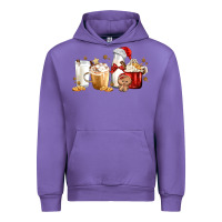 Tulip Christmas Milk and Cookie Latte Coffee Cups Urban Hoodie - MaliasSmallBusiness