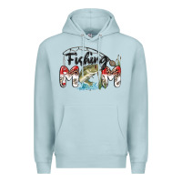 Blue Mist fishing mom Premium Hoodie - MaliasSmallBusiness