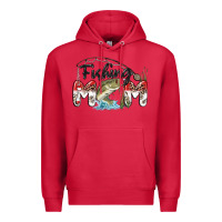 Cardinal fishing mom Premium Hoodie - MaliasSmallBusiness