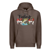 Coffee fishing mom Premium Hoodie - MaliasSmallBusiness