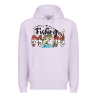 Lilac fishing mom Premium Hoodie - MaliasSmallBusiness