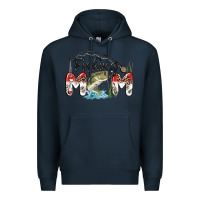 Navy fishing mom Premium Hoodie - MaliasSmallBusiness