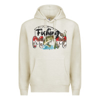 Oatmeal Heather fishing mom Premium Hoodie - MaliasSmallBusiness