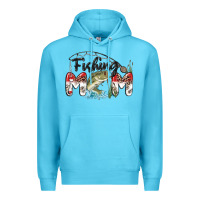 Ocean Blue fishing mom Premium Hoodie - MaliasSmallBusiness