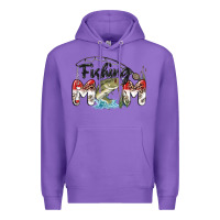 Purple fishing mom Premium Hoodie - MaliasSmallBusiness